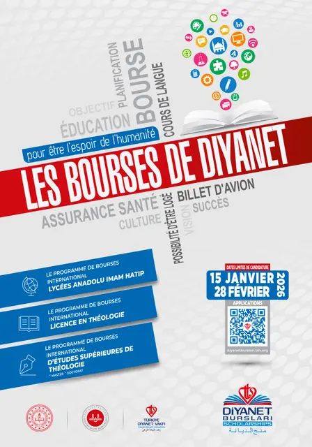 Affiche Bourses Diyanet 2026